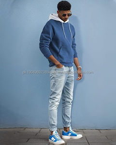 Sudadera con Capucha de Alta Calidad para Hombre, Sudadera de Manga Larga de Algodón con Bloques de Color y Logotipo Personalizado de Fábrica, con Bolsillo - Product Image 5