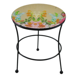 Soporte de maceta de hierro con acabado esmaltado a mano Diseños de tendencia para la decoración del jardín del hogar Florero de piso - Product Image 1