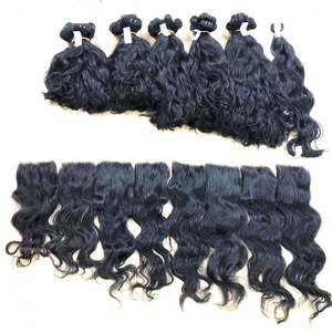 ผมลอนสำหรับต่อผมผมมนุษย์ผมสังเคราะห์สังเคราะห์สั้น10-30" - Product Image 1