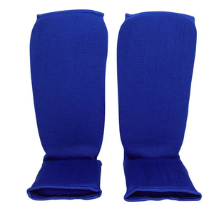 Muay Thai acolchado Material elástico espinilleras en paso Mma Shin Protector boxeo Kick Shin Guard logotipo personalizado - Product Image 6