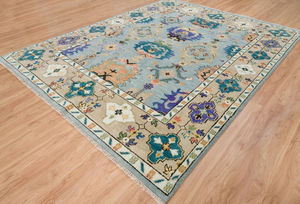 OEM Private Label Antique Hand Knotted Cotton <b>Rugs</b> Multi-Color Non-Slip Floral 8x14 9x12 Handmade Woven Living Room Home - Product Image 4