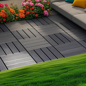Eco-Friendly Recycled WPC Interlocking Anti-Slip Modern <b>Deck</b> Tiles 22mm Thickness Waterproof Flooring for Outdoor - Product Image 6