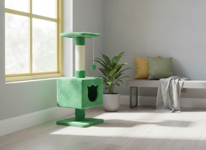 High-quality Amistar Mint Ville scratching post for all breeds and sizes of cats and kittens. - Product Image 4