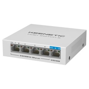 Commutateur réseau PoE+ 5 ports Keenetic Gigabit Ethernet 1000 Mbps KN 4610 01 EU Blanc-0924585 - Product Image 1