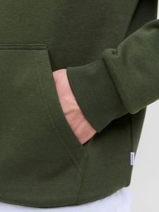 Sudadera con capucha de calle de gran tamaño para hombre de algodón 100% de alta calidad estilo Hip Hop personalizado patrón sólido teñido liso para invierno - Product Image 5