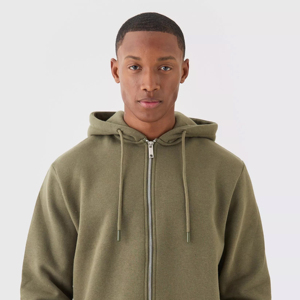 Sweat à capuche zippé pour homme personnalisé, impression numérique, mélange coton/polyester, poids lourd, imperméable, thermique d'hiver, poche unie, XS - Product Image 2