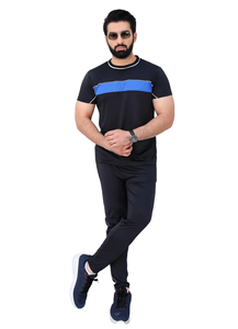 Conjunto de chándal de verano de 2 piezas para hombre, camiseta de manga corta y pantalones cortos para gimnasio, entrenamiento, correr, entrenamiento físico, informal, al aire libre - Product Image 3