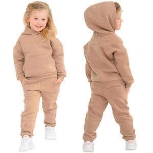 Nouvelle mode ensemble de jogging pour garçons sweat à capuche et bas pour les tout-petits vêtements de survêtement d'hiver à motif solide - Product Image 1