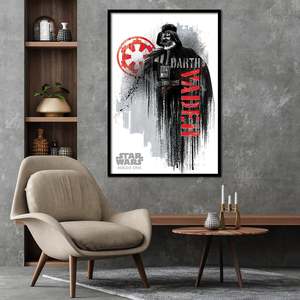 Cuadro Decorativo de Pared de Rogue One, una Historia de Star Wars, Diseño Moderno de Darth Vader en Estilo Grunge sobre Lienzo - Product Image 3