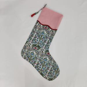 Venta al por mayor hecho a mano Vintage algodón media lujo indio Santa Claus forma Navidad calcetín, venta al por mayor medias indias comprar - Product Image 2