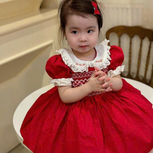 Handmade Smocked Soft Linen Dress for <b>Baby</b> Girls Casual Style for Toddler's <b>First</b> Birthday OEM Made in Vietnam - Product Image 6