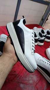 Baskets décontractées pour hommes en cuir véritable et daim, chaussures de sport patchwork, couleur personnalisée, chaussures de skateboard tendance, vente en gros - Product Image 5