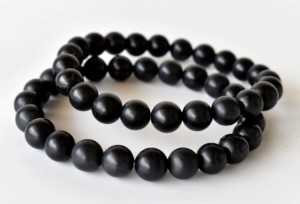 Premium Quality Black Shungite 8mm Round <b>Beaded</b> <b>Bracelet</b> Semi Precious Crystal for Meditation Fashion Jewelry At Best Price - Product Image 1