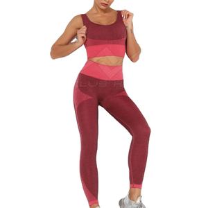 Active Wear Yoga Set para mujeres Seamless Women Yoga Set Fitness Wear Women Yoga Set para la venta - Product Image 1