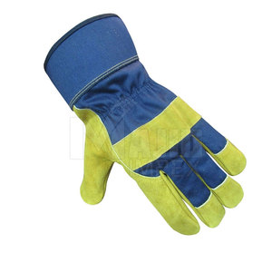 Guantes de Trabajo de Seguridad Canadienses de Alta Calidad y Resistentes, con Palma de Cuero, Transpirables, Anti-Impacto, Duraderos, de Goma y Algodón, MAJID IMPEX MI-314 - Product Image 3