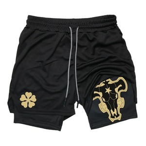 OEM 2 en 1 Anime Performance Shorts Factory | Short de gymnastique d'entraînement à séchage rapide avec doublure de compression intégrée Hommes Femmes Vente en gros - Product Image 1