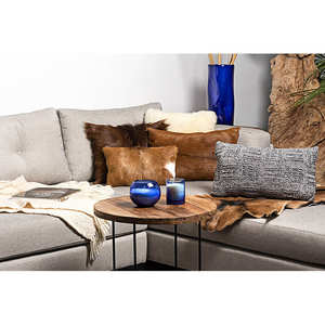 Goat's Skin Natural Brown Cushion/<b>Throw</b> Home Linens 90x55cm 0.26kg - Product Image 1