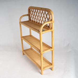 Boho Rattan <b>Shelf</b> 3-Tier Wicker Storage Rack for Plants <b>Books</b> Shoes Eco-Friendly Furniture for Entryway Bathroom Bedroom Decor - Product Image 4