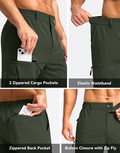 Pantalones cortos deportivos informales para hombre, pantalones cortos deportivos de secado rápido, cintura elástica cómoda, pantalones cortos de entrenamiento para correr de lona sólida - Product Image 4