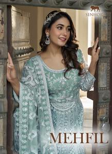 Salwar Kameez traditionnel pakistanais pour femmes Designer vêtements ethniques avec paillettes brodées et Dupatta au meilleur prix - Product Image 3