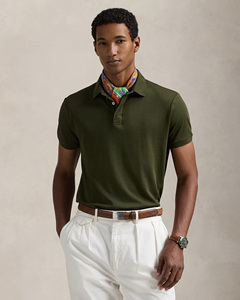 Alta calidad logotipo personalizado bordado hombres peso pesado 100% algodón Casual Streetwear manga corta Oliva Boxy Fit hombres Polos - Product Image 1