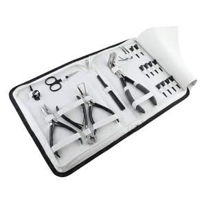 Customizable Salon hair extension Tools kit micro bond pliers long tape extension tool micro link hair plier curved <b>needle</b> clips - Product Image 5