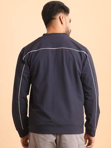 Chaqueta Bomber de lana azul marino Premium para hombre de talla grande, máxima comodidad y elegancia atemporal para mejorar el estilo - Product Image 5