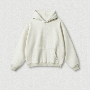 Vente en gros de sweat à capuche surdimensionné pour homme poids lourd personnalisé de luxe fabrication de sweats à capuche en coton épais sans ficelle - Product Image 4