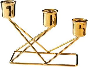 Bougeoir en métal classique Style de maison élégant et décor d'événement pour les dîners romantiques Paramètres de table de Noël - Product Image 6