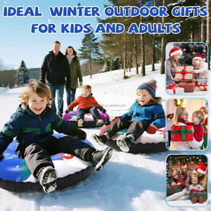 ห่วงยางเล่นสกี ของเล่นหิมะสำหรับฤดูหนาวและคริสต์มาส บอร์ดสกีเป่าลมสำหรับเด็ก สกีทนความเย็น - Product Image 4