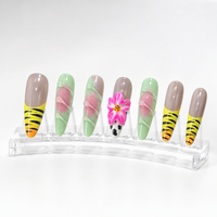 Ongles 100% faits à la main, commande en gros, prix de gros, designs colorés, fabrication sur mesure ODM, faux ongles, finition lisse, expédition mondiale
