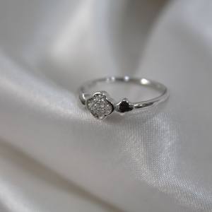 Anillo de piedras preciosas de Plata de Ley 925 ligero minimalista delicado diseño exclusivo con circonita cúbica - Product Image 3