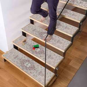 Alfombra Estampada: Tonos Suaves, Medallón Moderno, Lavable a Máquina, Fácil de Limpiar, Goblen - Product Image 4