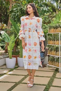 เดรสพิมพ์ลายบล็อกทำจากผ้าฝ้ายอินเดียสำหรับผู้หญิงใส่ไปงานปาร์ตี้คลับใส่สบายในฤดูร้อน - Product Image 2