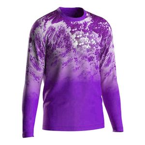 Chemises en jersey de pêche à manches longues pour hommes coupe ajustée UPF50 + Protection solaire Polyester imperméable en coton-Vente en gros - Product Image 6