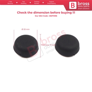 BSP1096 Juego de 2 Tapas de Tuerca para Brazo de Limpiaparabrisas Delantero 5N0955205 - Product Image 6
