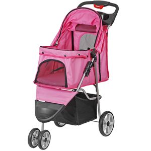 TH-PPS-033 Pet Jogger Poussette avec Trois Roues Design Respirant Côtés et Compact Pliage Mécanisme - Product Image 2
