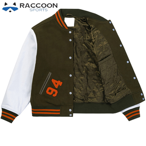 Chaqueta Varsity de Diseño Personalizado Raccoon Sports para Hombre, Manga de Lona, Reversible, Impermeable, Transpirable, Ecológica, Estilo Urbano - Product Image 6