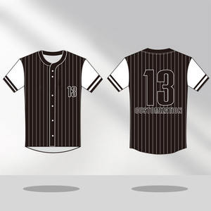 Dernier maillot de baseball personnalisé de haute qualité bas quantité minimale de commande Nouveau design Sublimation Impression numérique Summer Baseball Softball Wear Baseball - Product Image 3
