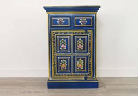 Armoire en bois massif artisanale Kusum Art, finition peinte à la main, design moderne, portes Shaker, personnalisable, meubles de style farmhouse pour la maison