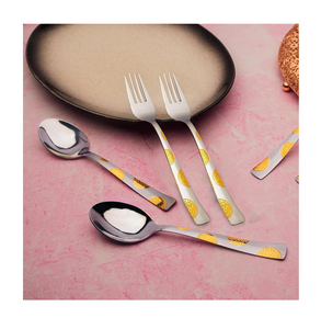 Ensemble de couverts Cuillère à dessert Cuillère à dessert en acier inoxydable personnalisée Fourchettes Cuillère à soupe à dessert Ensemble de vaisselle - Product Image 4