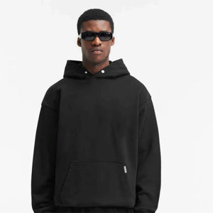 Sudadera con Capucha Extra Grande Personalizada con Logotipo Bordado, Sudadera Informal de Hip Hop, Sudadera de Invierno con Estampado de Moda, Tela Francesa Lisa, 100% Algodón - Product Image 1