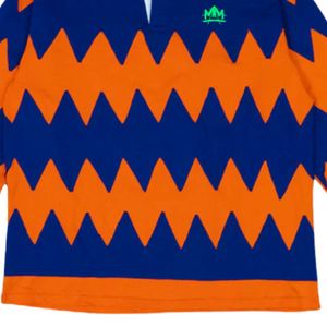 Camiseta de Rugby de Manga Larga, Polo de Algodón con Patrón en Zigzag, Ropa Deportiva Informal, Ajuste Holgado, Camiseta de Entrenamiento para Hombre y Mujer, Unisex - Product Image 6
