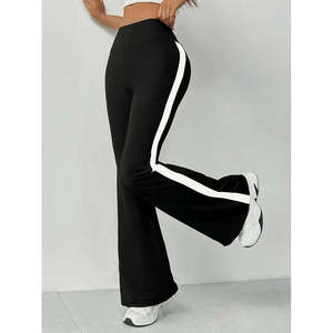 Pantalon de yoga taille haute pour femme, style espagnol, avec détails latéraux, 29138 - Noir - Product Image 2