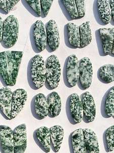 Wholesale Diopside Matched Gemstone Pairs With Zoisite Natural Cabochon Lot - Product Image 2