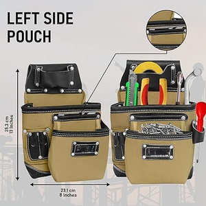 Sacs à outils pour électriciens en cuir de vachette de haute qualité, grande capacité, robustes, écologiques, personnalisables, adaptés aux voyages, pour les constructeurs - Product Image 6