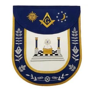 Collar de Cadena para Mandil Masónico de Gran Maestro, Terciopelo Blanco con Detalles Dorados, Hecho a Mano, de la Mejor Calidad, Mandil Masónico de Arco Real 2026 - Product Image 2