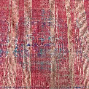 Alfombra de 3.2x10.8 pies, Alfombra Turca, Alfombra Persa Vintage de Lana Roja - Product Image 5