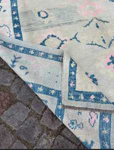 พรมสีพาสเทลใหม่พรมผืนใหญ่พรมถักด้วยมือสีฟ้าตุรกีหรูหราสำหรับบ้านโรงแรมขนสัตว์สวยงามชีวิตยาว - Product Image 4