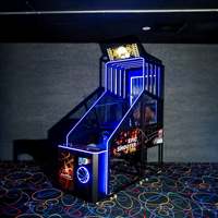 Machine de jeu d'arcade de basket-ball Epic Shooter avec lumières LED et écran HD, reconditionnée